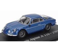 MODELLINO AUTO STATICO RBA RENAULT ALPINE A110 1969 CERCHI NERO BLU SCALA 1/43