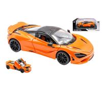 MODELLINO AUTO STATICO RE.EL.TOYS MCLAREN 750S ARANCIO MODELLISMO SCALA 1:18