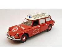 MODELLINO AUTO STATICO RIO CITROEN ID 19 BREAK 1962 AMBULANZA POMPIERI 1:43