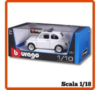 Modellino auto statico scala 1/18 diecast FIAT 500L 1965 bianco Bburago burago