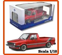 Modellino auto statico scala 1/18 VOLKSWAGEN CADDY Mk1 ROSSO CUSTOM 1982 Solido