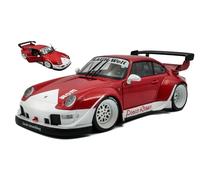 MODELLINO AUTO STATICO SOLIDO PORSCHE 911 993 RWB BODYKIT PORCO ROSSO 2020 1/18