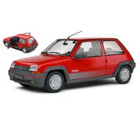 MODELLINO AUTO STATICO SOLIDO RENAULT R5 GT TURBO MKI 1985 ROSSO SCALA 1:18