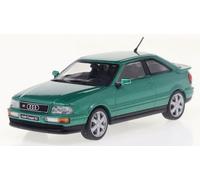 MODELLINO AUTO STATICO SOLIDO SCALA 1:43 AUDI 80 S2 TURBO COUPE 1994 VERDE 1/43