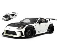 MODELLINO AUTO STATICO SOLIDO TOYOTA GR86 LBWK BODY KIT COUPE 2024 BIANCO 1/18