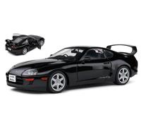 MODELLINO AUTO STATICO SOLIDO TOYOTA SUPRA MKIV A80 COUPE 1993 NERO SCALA 1/18