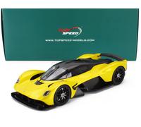 MODELLINO AUTO STATICO TRUE SCALE ASTON MARTIN VALKYRIE 2021 GIALLO SCALA 1/18