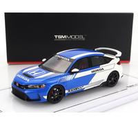 MODELLINO AUTO STATICO TRUE SCALE HONDA CIVIC TYPE R 2023 BLU BIANCO SCALA 1/43
