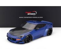 MODELLINO AUTO STATICO TRUE SCALE NISSAN FAIRLADY Z RZ34 PANDEM COUPE 2023 BLU