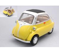 MODELLINO AUTO STATICO WELLY BMW ISETTA 250 GIALLO/BIANCO MODELLISMO SCALA 1:18