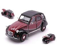 MODELLINO AUTO STATICO WELLY CITROEN 2CV CHARLESTON 1980 AMARANTO/NERO 1:24