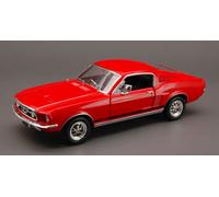 MODELLINO AUTO STATICO WELLY FORD MUSTANG GT FASTBACK 1967 ROSSO SCALA 1:24-27