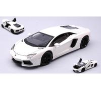 MODELLINO AUTO STATICO WELLY LAMBORGHINI AVENTADOR LP 700-4 BIANCO SCALA 1:24