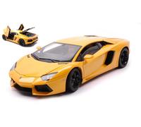 MODELLINO AUTO STATICO WELLY LAMBORGHINI AVENTADOR LP700-4 2011 GIALLO 1:18