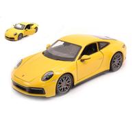 MODELLINO AUTO STATICO WELLY PORSCHE 911 CARRERA 4S GIALLO MODELLISMO SCALA 1:24