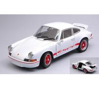 MODELLINO AUTO STATICO WELLY PORSCHE 911 CARRERA RS 2.7 1973 BIANCO SCALA 1:24
