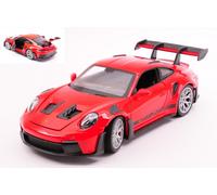 MODELLINO AUTO STATICO WELLY PORSCHE 911 GT3 RS 992 2023 ROSSO SCALA 1:24