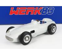 MODELLINO AUTO STATICO WERK83 MERCEDES BENZ F1 W196 PLAIN BODY 1954 SILVER 1/18