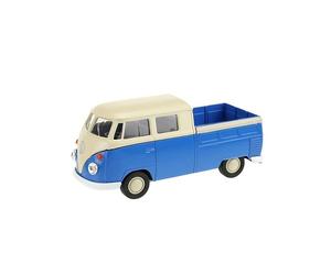 Modellino Auto VW Volkswagen T1 Bus Cassone Pick Up Auto 1:3 4-39 Blu