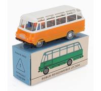 MODELLINO AUTOBUS STATICO OPEL ROBUR MINIBUS REISEOMNIBUS LO 2500 ARANCIO 1/87