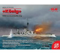 Modellino Barca " König " Prima Guerra Mondiale Tedesco Battleship ICM S.014 1/