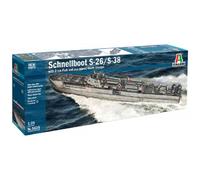 MODELLINO NAVE STATICO ITALERI S-BOOT S-26/S38 MOTOSILURANTE MILITARE SCALA 1/35