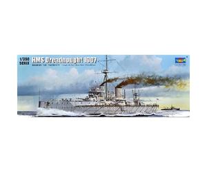 Modellino Bateau Hms Dreadnought 1907 TRUMPETER 05328 1/350ème Char Ballo