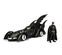 Modellino Batmobile da Batman Forever 22cm Scala 1/24 con Figura di Batman - 100% Originale Ufficiale Dc Comics Jada Toys