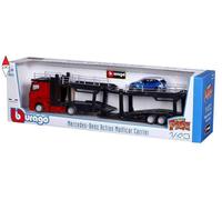 MODELLINO BBURAGO MERCEDES-BENZ ACTROS 2545 CON RIMORCHIO CON AUTO 1/43