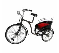 Modellino bicicletta risciò vintage metallo sopramobile da collezione ornamento