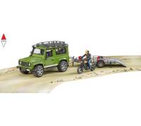 Bruder 2589 Other License 02589 Land Rover Defender with Trailer and Scrambler D