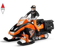 MODELLINO BRUDER MOTOSLITTA CON FIGURA E ACCESSORI