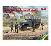 Modellino Camion G7107 IN Tedesco Servizio Con Fanteria ICM 35588 1:3 5