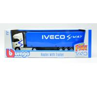 MODELLINO CAMION STATICO BURAGO BILICO IVECO S-WAY BIANCO/BLU SCALA 1:43