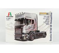 MODELLINO CAMION STATICO ITALERI SCANIA R730 STREAMLINE SILVER SCALA 1/24