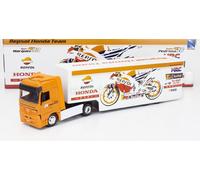 MODELLINO CAMION STATICO MERCEDES ACTROS 1857 TEAM HONDA RC213V MOTOGP 2017 1/43