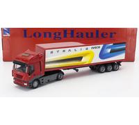 MODELLINO CAMION STATICO NEWRAY IVECO FIAT STRALIS 540 CASSONATO 2009 ROSSO 1/43