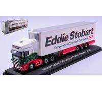 MODELLINO CAMION STATICO OXFORD BILICO SCANIA R420 TOPLINE EDDIE STOBART 1:76