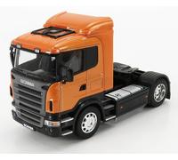 MODELLINO CAMION STATICO WELLY SCANIA R470 TRACTOR TRUCK 2012 ARANCIO SCALA 1/32