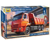 MODELLINO CAMION STATICO ZVEZDA KAMAZ 65115 DUMP TRUCK KIT MODELLISMO SCALA 1:35