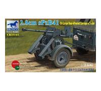 Modellino Canon 2.8cm Spzb41 On Larger Steel-Wheeled Telaio W/Rimorchio BRONCO