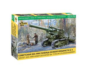 Modellino Canon Soviet 203 MM Howitzer M1931 B4 " Stalin's IN Legno " ZVEZDA 5