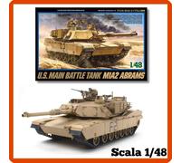 Modellino carro armato Tamiya M1A2 ABRAMS scala 1:48 modellismo militare statico