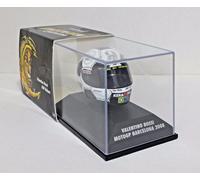 MODELLINO CASCO MINI HELMET 1:8 MINICHAMS VALENTINO ROSSI BARCELLONA MOTOGP 2008