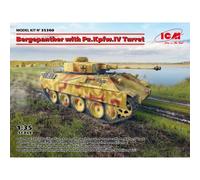 Modellino Char Bergepanther Con Pz.kpfw.iv Torretta ICM 35360 1:3 5