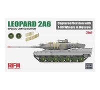 Modellino Char Leopardo 2a6 Captured Version Con T-80 Wheels IN Mosca Rye Field