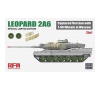 Modellino Char Leopardo 2a6 Captured Version Con T-80 Wheels IN Mosca Rye Field