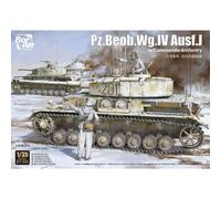 Modellino Char Pz.beob.wg. IV Ausf. J W/Commander & Fanteria Border MODEL Bt-006