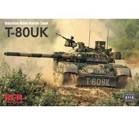 Modellino Char Russian T-80uk Mano Battle Tank RYE FIELD MODEL 5115 1:3 5
