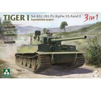 Modellino Char Sd.kfz.181 Pz.kfw.vi.ausf.e Tiger I Sperimentale Project 3 IN 1 T